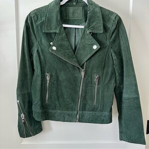 Blank NYC Genuine Leather Suede Moto
Jacket - Forest Green